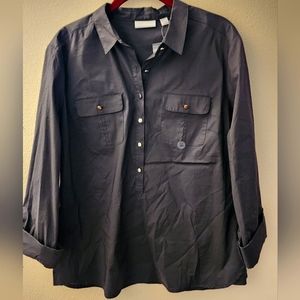 NY & COMPANY BLACK blouse